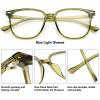 Dollger Blue Light Glasses for Women Retro Oversized Square Blue Light Blocking Glasses for Computer Eyeglasses Frame Men view 3