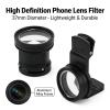37mm Phone Lens Filter, Clip On Mobile Camera Lens, Three Sided Differentiation Effect - High Definition Glass, Lightweight Portable Design, Creative Photography Tool for view 2