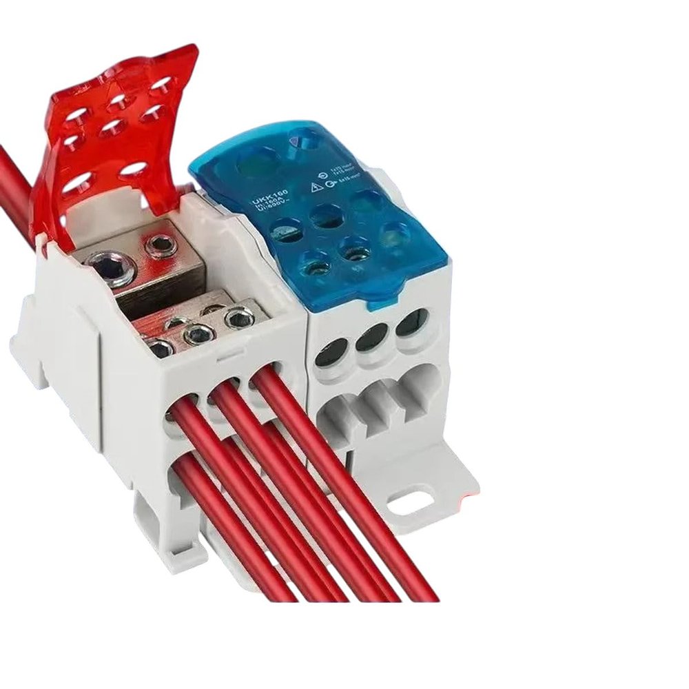 1Pcs Ukk80A Ukk125A Ukk160A Ukk250A Ukk400A Ukk500A Terminal Block 1 in Many Out Din Rail Distribution Box