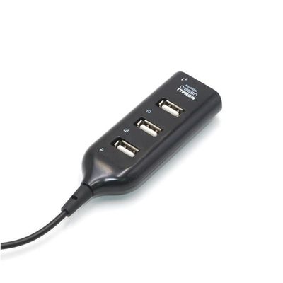 COOLHIYA Portable USB Hub Splitter for Laptop PC Tablet USB Adapter with Rapid Data Transfer Compatible with Windows Black Compact Expansion Device