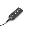 COOLHIYA Portable USB Hub Splitter for Laptop PC Tablet USB Adapter with Rapid Data Transfer Compatible with Windows Black Compact Expansion Device view 1