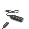 COOLHIYA Portable USB Hub Splitter for Laptop PC Tablet USB Adapter with Rapid Data Transfer Compatible with Windows Black Compact Expansion Device view 2