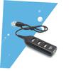 COOLHIYA Portable USB Hub Splitter for Laptop PC Tablet USB Adapter with Rapid Data Transfer Compatible with Windows Black Compact Expansion Device view 3