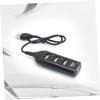 COOLHIYA Portable USB Hub Splitter for Laptop PC Tablet USB Adapter with Rapid Data Transfer Compatible with Windows Black Compact Expansion Device view 4