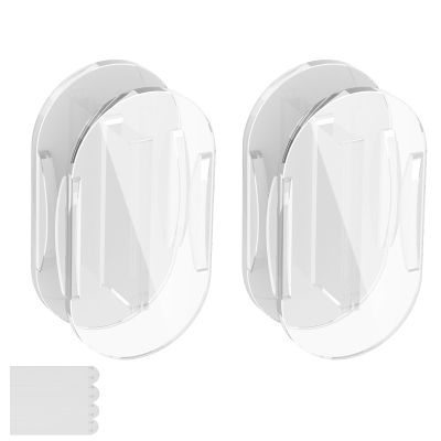 2 Pack Adhesive Cord Clip for Charging Wire Easy Installation Home Office Cable Storage Organizers Management Systems Acrylic Cable Holder for Glass/Wood/Wall