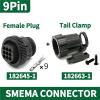 FLKPIEGRH 1/5/20/50 Sets 4P/9P/14Pin AMP/TE Type SMEMA SMT Equipment Signal Connector Aviation Plug 182645 182919 182647 182649 206043(9p Female Set,5 Sets) view 2