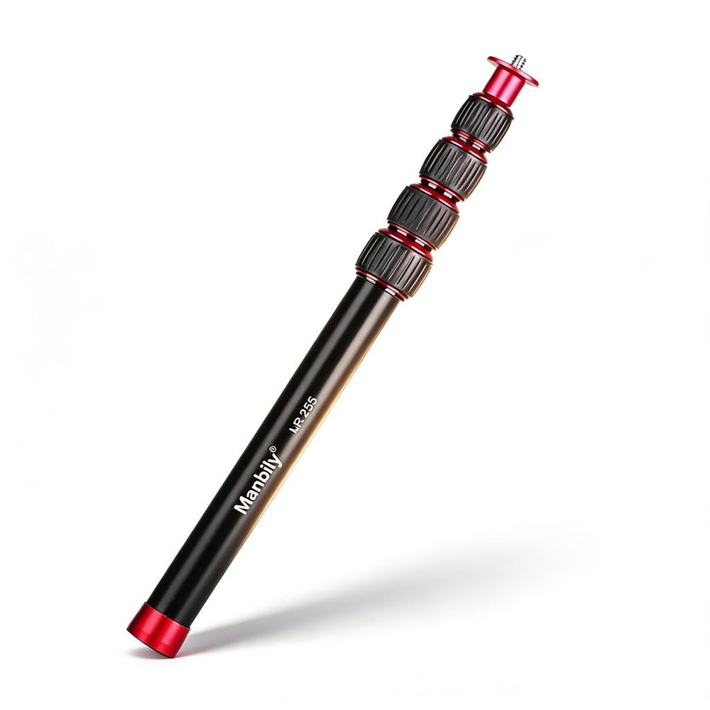 Tripod Extension Rod Aluminum Alloy, Adjustable 13.2-42.5in Camera Monopod with 1/4 Inch Screw & 3/8 Inch Adapter - Durable Lightweight, Versatile Compatibility for Outdo