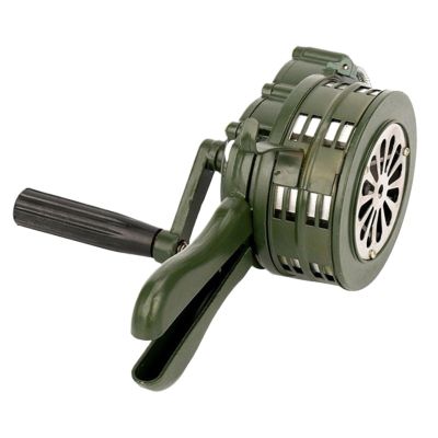 Emergency Hand Crank Siren Horn 110DB School Shopping Fire Air Raid Safety Alarm System Component for Emergency, Tornado, Sporting