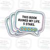 3 Pcs Stack of Books Librarian Sticker, Cute Reading Lover Vinyl Decal for Teachers, Students, Teens, Adults, Laptop, Kindle, Water Bottle, Scrapbook, Notebook, Car, Bookworms, Reading Fans 4 Inches view 1