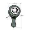 110DB Manual Metal Alarm Hand Crank Siren Horn Air Raid Emergency Safety for Fire Flood Prevention Disaster for Emergency, Tornado, Sporting(Green) view 2