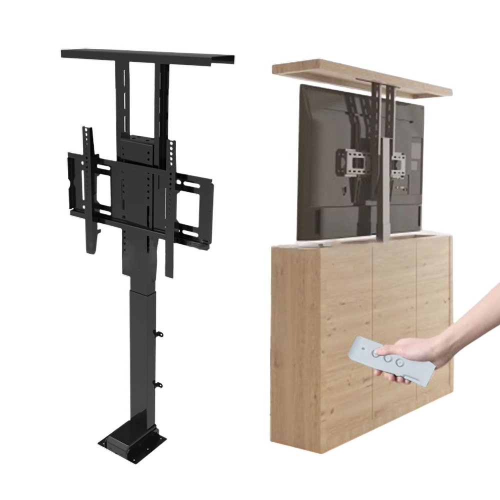 Adjustable TV Mount Bracket - for 32-70 Inch Electric TV Lift Stand - Telescopic Electric TV Lift - Can Be Hidden in A Cabinet Motorized Tv Mount, Up to 60kg