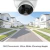 Real HD 5MP PoE IP Fisheye 180 Panoramic Ultra Wide Viewing Angle Dome Security Camera Outdoor, 65ft IR Night Vision, H.265 IP66 Waterproof, Compatible with NVR, NDAA Compliant view 2