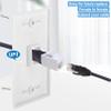 10 Pack Ethernet Wall Outlet Cat6 Plate RJ45 Keystone Jack Panels Gifts Network White 1 Port Inline Coupler Connector Internet Interconnect Cable Female to Female view 4