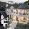 Bestmotoring 4G LTE Cellular Solar Security Camera Outdoor, WiFi Needed Wireless 2K FHD PTZ Camera, PIR & AI Motion Detection, Color Night Vision, 2-Way Talk, Dual Lens 360 View (WI-FI) view 3