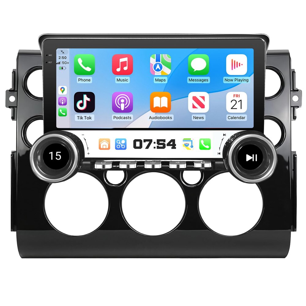 4+64G Car Radio Stereo for FJ Cruiser 2007-2017 Support JBL FJ Radio Upgrade 10.1 inch Touch Screen with CarPlay Android Auto GPS Navigation SWC Backup Camera