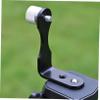 COOLHIYA 2pcs Metal Binocular Tripod Adapter Mount Bracket for Single Double Telescopes Stable Photography Connector Stylish Black-Silver Secure Attachment view 2
