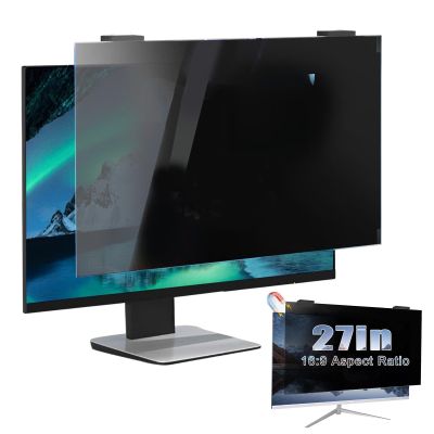 27Inch Magnetic Privacy Shield Screen Protector for 16:9 Computer, Removable Eye Protection Anti Glare Blue Light Filter Privacy Shield Film, 180 Anti-Spy,27inch(612.6mm*356mm)