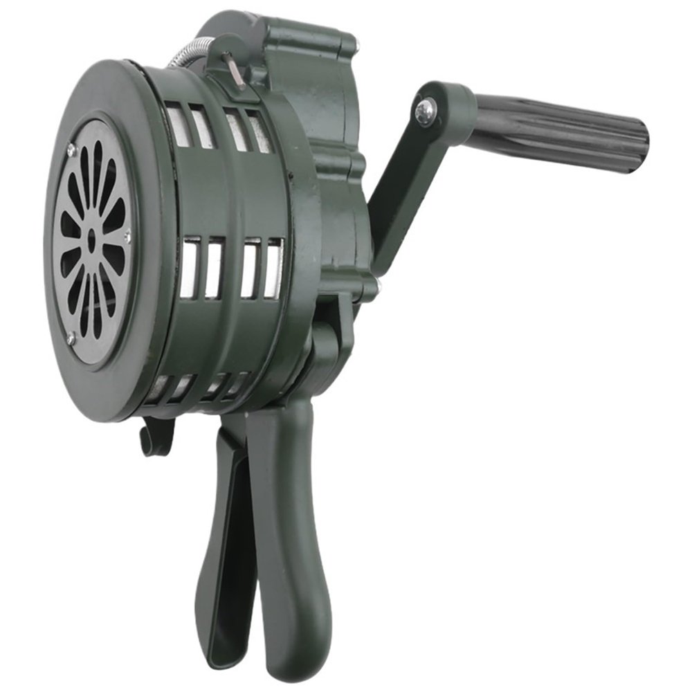 Emergency Hand Crank Siren Horn 110DB School Shopping Fire Air Raid Safety Alarm System Component for Emergency, Tornado, Sporting