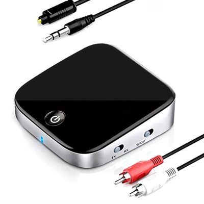 LICAEVEY Airplane Bluetooth Transmitter Adapter, 2 in 1 Dual Pairs Bluetooth5.0 Transmitter Adapter for Headphones, 3.5mm AUX Jack for Flight TV Car Speakers