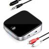 LICAEVEY Airplane Bluetooth Transmitter Adapter, 2 in 1 Dual Pairs Bluetooth5.0 Transmitter Adapter for Headphones, 3.5mm AUX Jack for Flight TV Car Speakers view 1