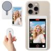 2025 Wireless Selfie Monitor Screen for iPhone & Android, 1800mAh Magnetic Phone Vlog Selfie Screen with Bluetooth Remote, 3-Level Brightness, Mirroring Back Camera TikTok Live S1 view 1