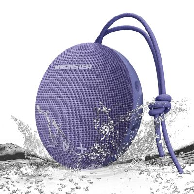 Monster Bluetooth Speaker, IPX8 Shower Speaker Waterproof, Bluetooth 5.4 with Loud HD Sound and Robust Bass, Extra Long Playtime Punchy, for Home, Beaches Portable Wireless Outdoor Speakers