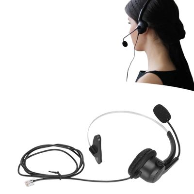 Telephone Headset Telephone Headset Rj9 Earphone with 330 Adjustable Microphone for Home and Call Center Landline Phone