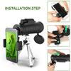 40X60 Monocular Telescope with Mobile Phone Tripod Holder, Clear Night Telescope for Adult Bird Watching Outdoor Travel Sightseeing view 2