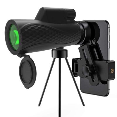 12 x 42 Monocular Telescope, Waterproof, Anti-Fog Monocular Scope, Adjustable Smartphone Adapter Tripod Smartphone Holder for Adult Bird Watching Outdoor Travel Sightseeing