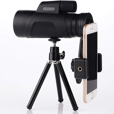 12 X 50 Monocular Telescope, HD High Power Zoom Waterproof BAK4 Prism Monocular with Smartphone Adapter and Tripod for Adult Bird Watching Outdoor Travel Sightseeing