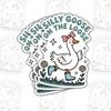 (3 Pcs) Silly Goose on The Loose Daisy Sticker  Funny Goose Quote Vinyl Decal Waterproof for Laptop, Water Bottle, Tumbler, Car  Gift for Goose Lovers, Humor Fans 8 Inches view 1