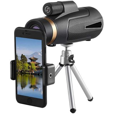 10X50 Monocular Telescope, Hand Focus BAK4 Prism for Adult Bird Watching Outdoor Travel Sightseeing