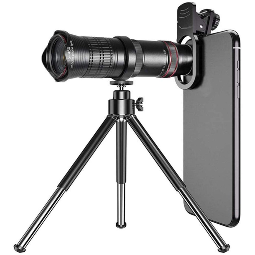 15-45X Monocular Telescope, Super Telephoto Zoom HD Waterproof Monocular with Smartphone Adapter and Tripod for Adult Bird Watching Outdoor Travel Sightseeing