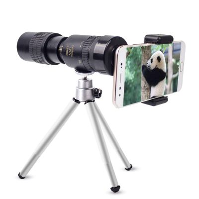 4K 10-300X40mm Super Telephoto Zoom Monocular Telescope, Portable HD Telescope for Adult Bird Watching Outdoor Travel Sightseeing