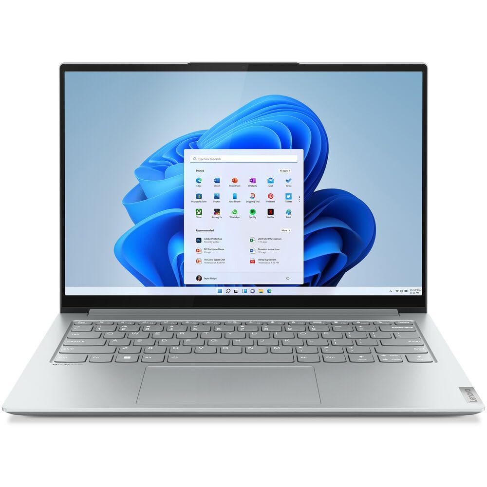 Lenovo Slim 7 14 2880x1800 IPS Touchscreen Laptop 12-Core Intel Core i7-1260P Iris Xe Graphics 16GB LPDDR5 1TB NVMe SSD Thunderbolt 4 USB-C w/DP WiFi AX BT Webcam Backlit KB Windows 11 Pro