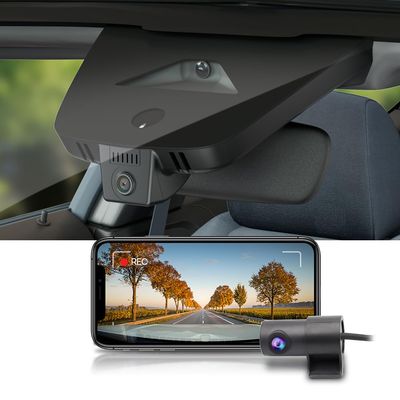 Fitcamx Front 4K+Rear 1080P Dash Cam Adapts for Chevy Blazer EV 2025 2026 LT RS SS (HD2-D1350), OEM Look, 2 Way HD Video, Built-in WiFi & APP, Loop Recording, G-Sensor, Easy to Set, 128GB Card