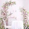Set of 2 Adjustable Gold Metal Arch Backdrop Stands - Half Moon Wedding Arches for Weddings, Birthday Parties, Graduations (2.1m & 2.4m) - Elegant Event Decor view 3
