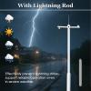 Gpxhbcb 8FT to 20FT Tall Security Camera Pole Outdoor, Universal Surveillance Camera Post Stand with 4 Brackets, Backyard Walkway Industrial Commercial Home Use 3.5m/11.4ft view 2