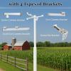 Gpxhbcb 8FT to 20FT Tall Security Camera Pole Outdoor, Universal Surveillance Camera Post Stand with 4 Brackets, Backyard Walkway Industrial Commercial Home Use 3.5m/11.4ft view 3