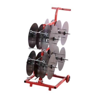 4/6/8 Reel Wire Spool Rack with Wheel,Electrical Wire Spool Holder Cart,iron Cable Dispenser,for Electrical Industrial and Retail Use(8 reel)