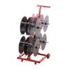 4/6/8 Reel Wire Spool Rack with Wheel,Electrical Wire Spool Holder Cart,iron Cable Dispenser,for Electrical Industrial and Retail Use(8 reel) view 1