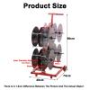4/6/8 Reel Wire Spool Rack with Wheel,Electrical Wire Spool Holder Cart,iron Cable Dispenser,for Electrical Industrial and Retail Use(8 reel) view 2