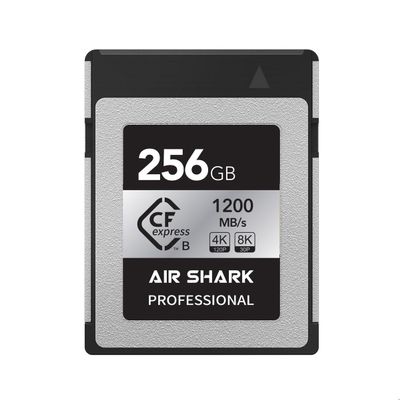 AirShark Professional CFexpress Type B Memory Card, 128GB, 1200MB/s Transfer Speed, 4K Video Recording Compatible