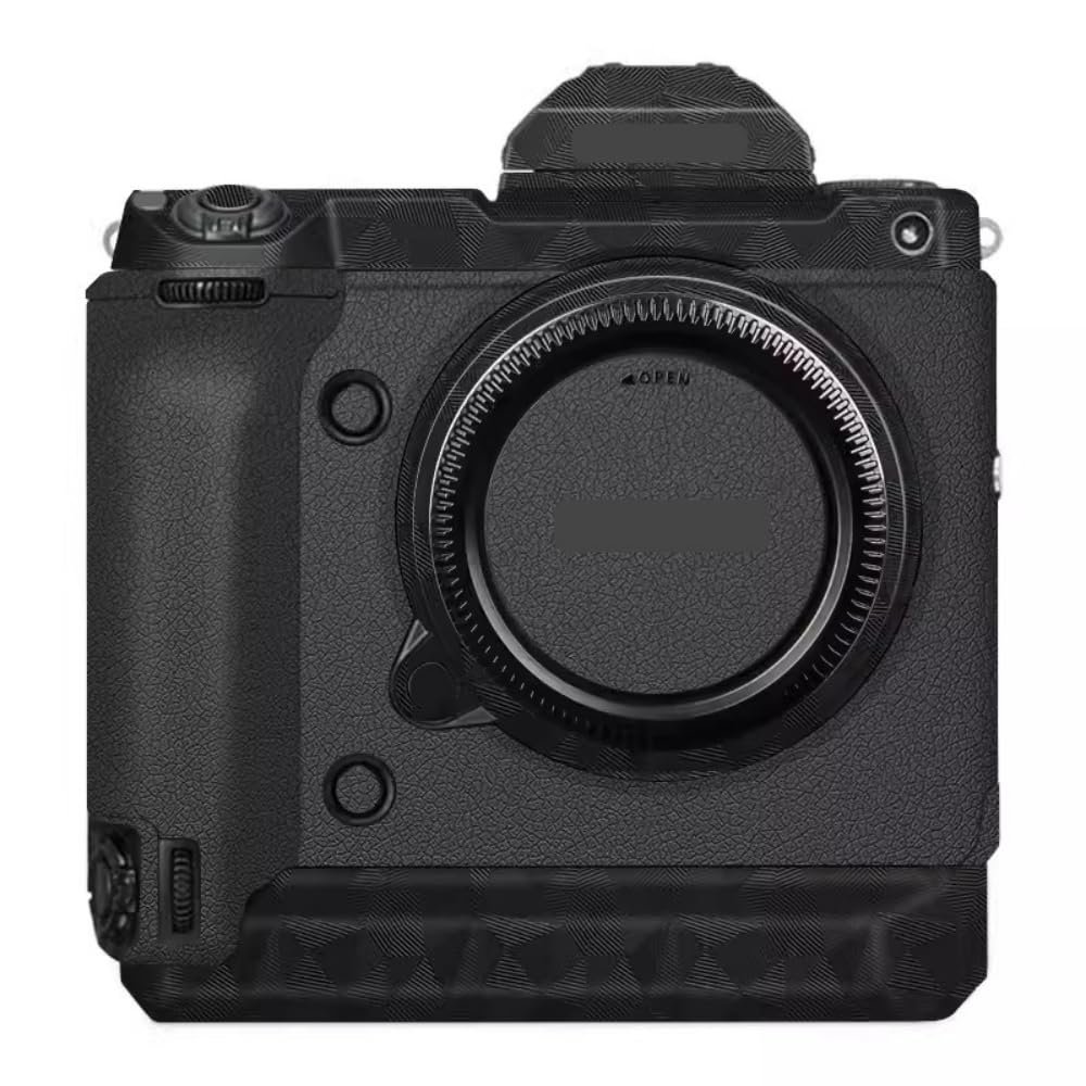 GFX 100 Camera Skin Wrap Anti-Scratch Sticker Coat Vinyl Protective Film Body Protector Decals Cover for FujiFilm GFX100(Triangle Black+Leather Black)