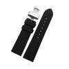 18-24mm universal Nylon Leather Waterproof Canvas Watchband fit for Omega Seiko Casio Tissot(B-black-siler,23mm) view 1