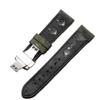 18-24mm universal Nylon Leather Waterproof Canvas Watchband fit for Omega Seiko Casio Tissot(B-black-siler,23mm) view 4