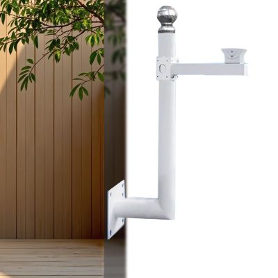 L-Shaped CCTV IP Camera Pole Wall Mounting, Versatile Surveillance Pole for Backyard/Parking Lot/School, Outdoor Security Pole Bracket Flag(Single Gun,1.5 m(4.92 ft))