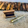 Vintage Brass Telescope, Black and Brass Finish, Engraved Design, 6 Inch Extended Length, 3 Inch Closed Length, with Wooden Box (Brass Finish) view 4