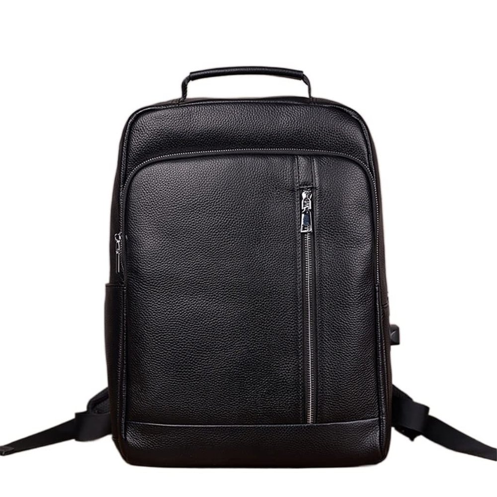 YWMLFZ Genuine Leather Men's Shoulder Backpack Cow Leather Multifunctional Travel Bag Leisure Backpack Computer Bag for 15inch