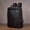 YWMLFZ Genuine Leather Men's Shoulder Backpack Cow Leather Multifunctional Travel Bag Leisure Backpack Computer Bag for 15inch view 4